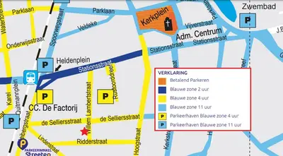 a map of the city of berlin with stations at Studio Brussels Airport - South in Zaventem